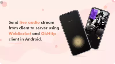 Android — Send live audio stream from client to server using WebSocket and OkHttp client